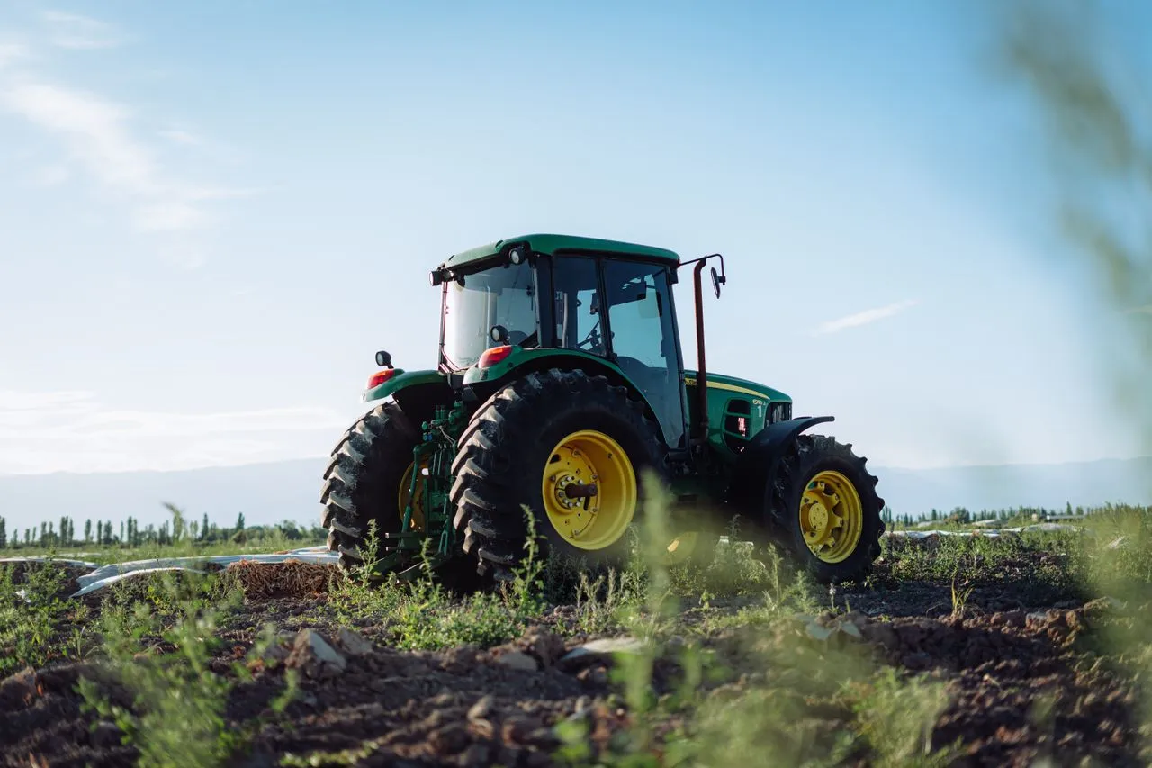 Agricultural equipment on an American field